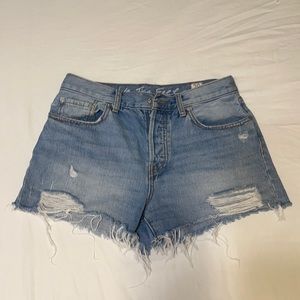Free People Jean Denim Shorts